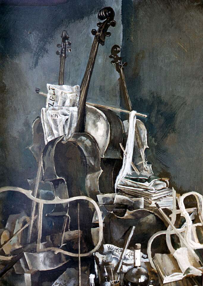 Igor Makarevich. Artwork In the violin workshop