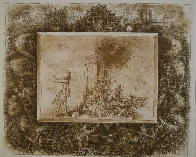 Игорь Макаревич. Иллюстрация к пьесе Алексея Арбузова «Сказки Старого Арбата»