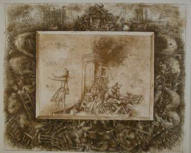 Igor Makarevich. Artwork Illustration for the play by Alexey Arbuzov &quot;Tales of the Old Arbat&quot;