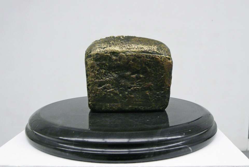 Igor Makarevich, Elena Elagina. Artwork Bronze Bread on a Black Marble Base