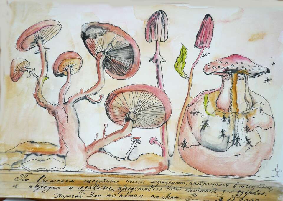 Elena Elagina. Artwork Mushrooms