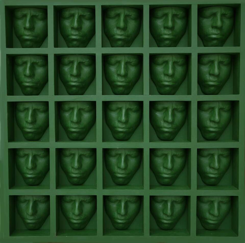 Igor Makarevich. Artwork 25 Green Faces