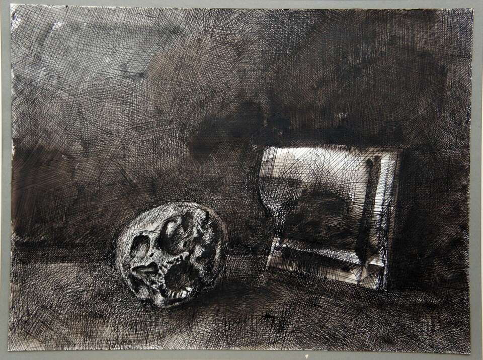 Igor Makarevich. Artwork Still life with a skull