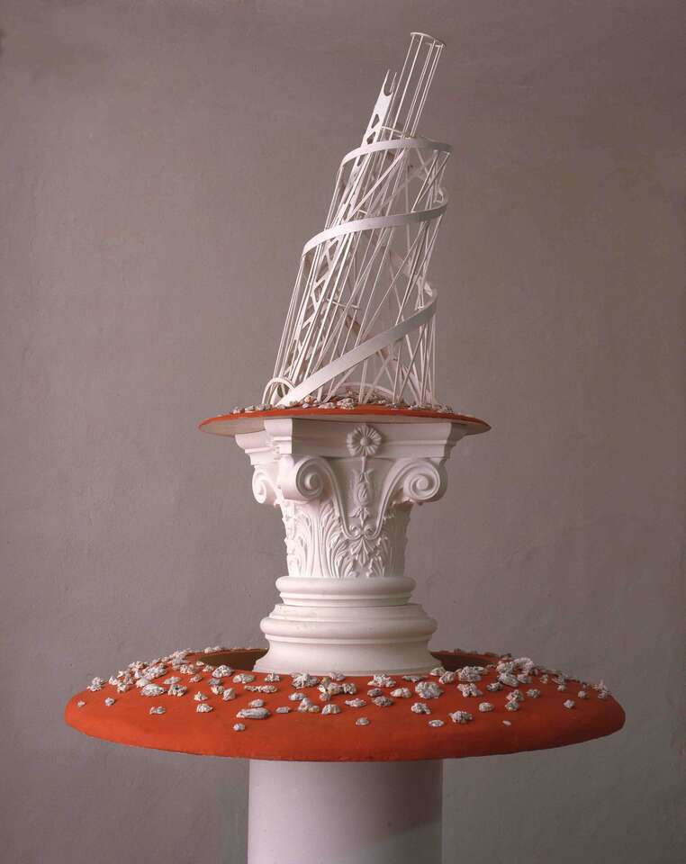 Igor Makarevich, Elena Elagina. Artwork Object “Fly Agaric with a Capital made of Tatlin&#039;s Tower”