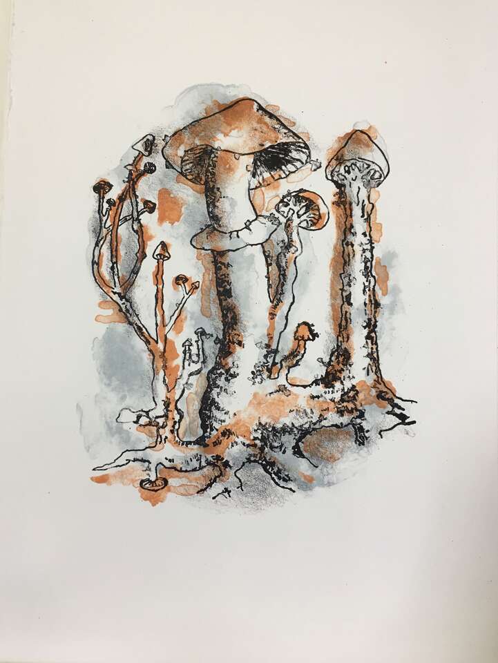 Elena Elagina. Artwork Mushroom